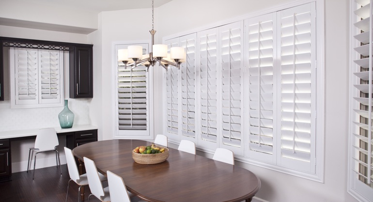 white shutters in San Antonio kitchen